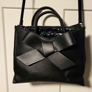 Betsey Johnson Black Bow Handbag
